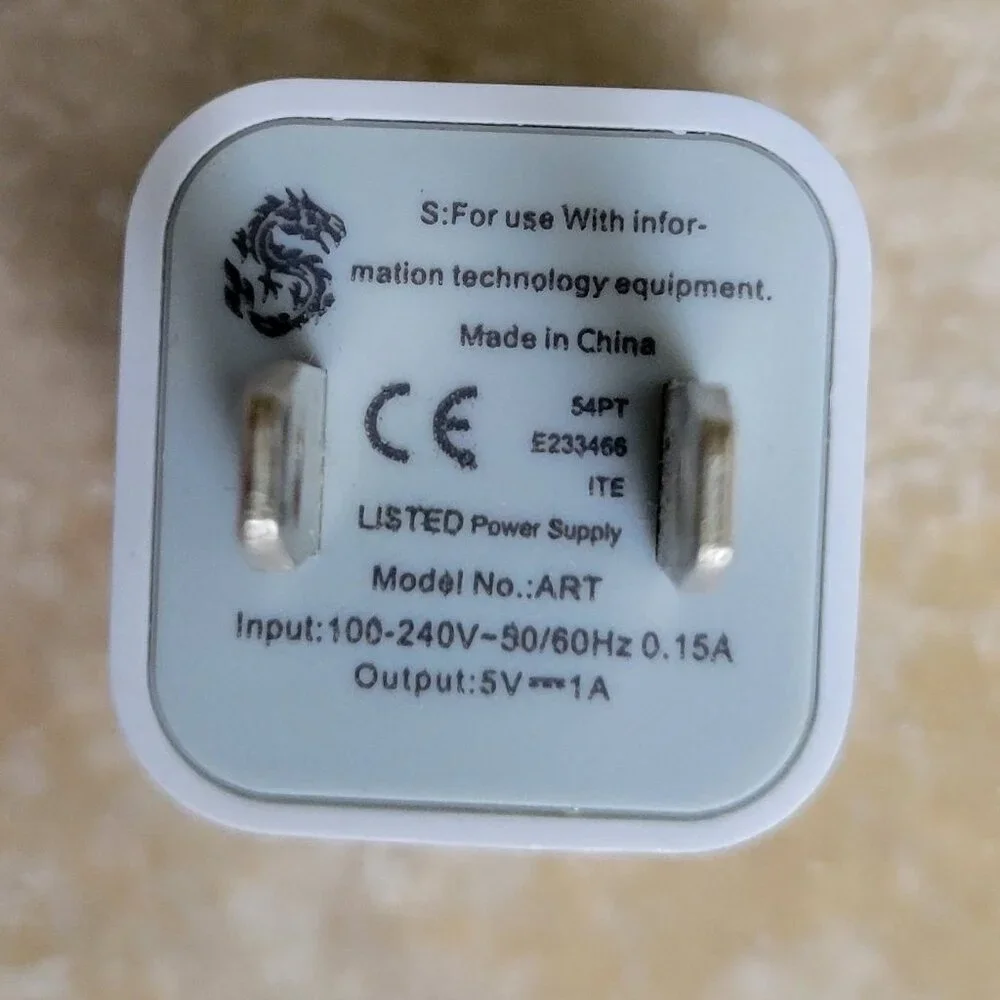 USB Wall Charger Adapter for Cell Phones - White